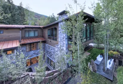 Exterior of luxury cabin-style estate in Thaynes Canyon